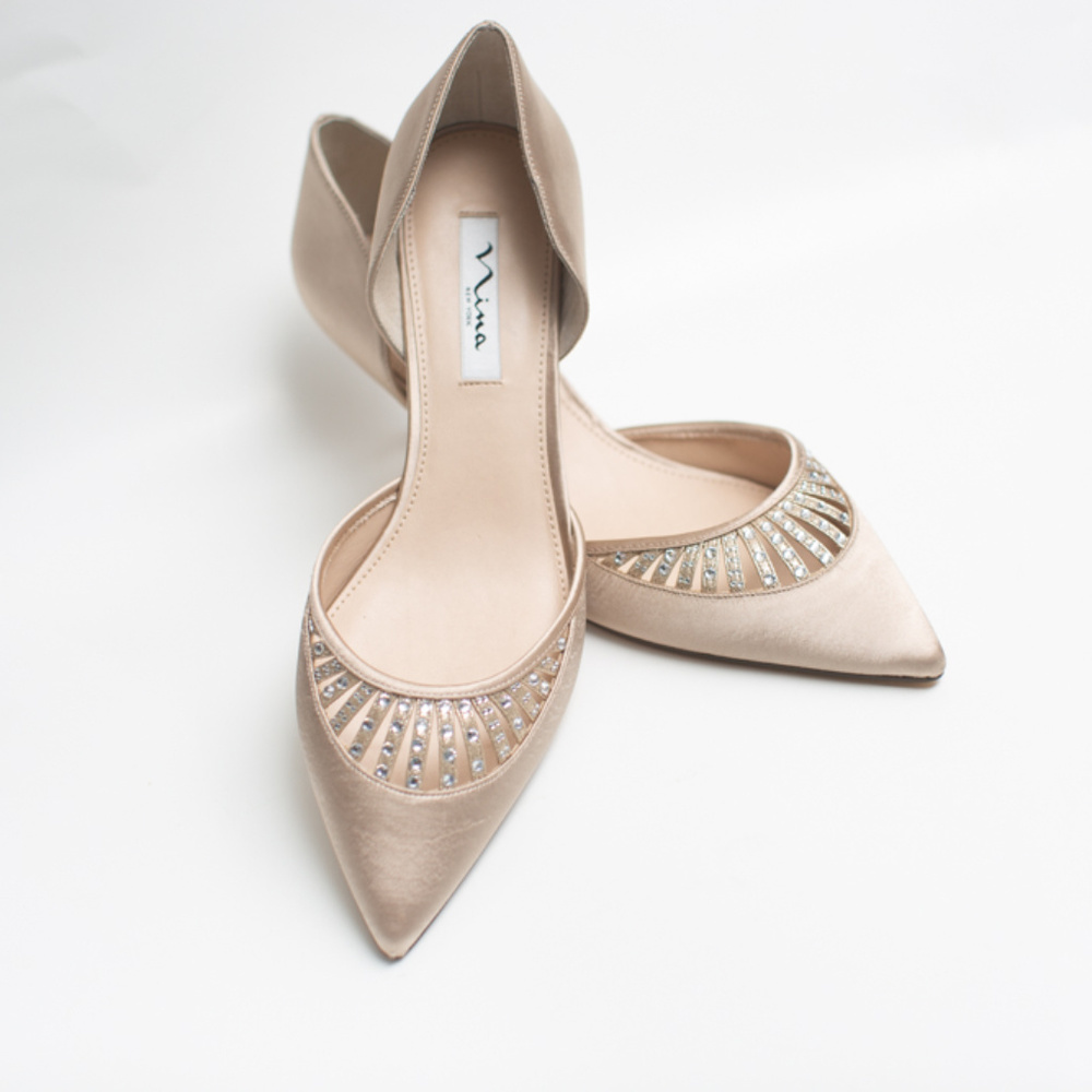 Nina Satin Short Heel